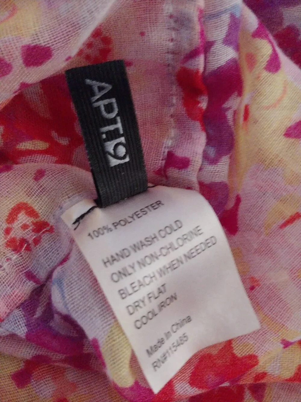 Apt 9 Pink and Red Floral Infinity Scarf